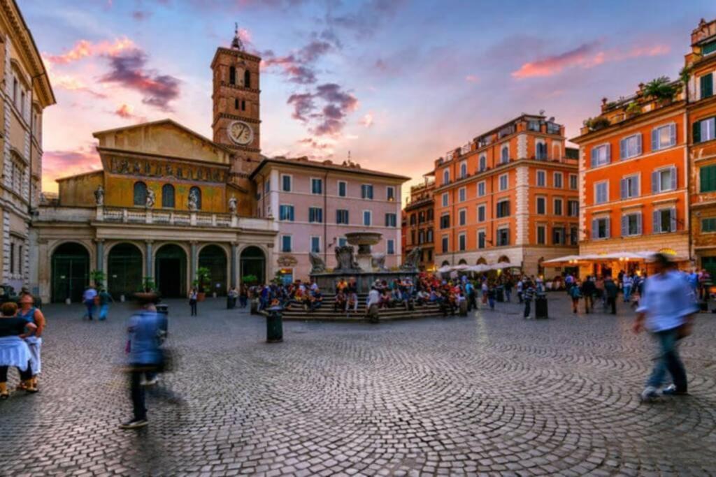 Elegante Open Space Con Vasca Idromassaggio A Trastevere Bagian luar foto